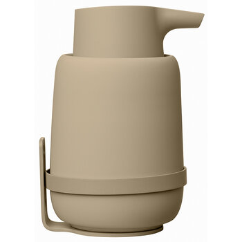 Blomus Sono Collection Wall Adapter For Sono Soap Dispenser / Tumbler in Tan, in Use with Wall Adapter View