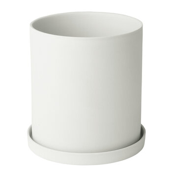 Blomus Nona Collection Medium Porcelain Herb Pot in White, Product View