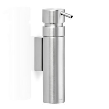Blomus Nexio Collection Wall Mounted Soap Dispenser in Stainless Steel, 1-3/5'' Diameter x 3-2/5'' D x 6-7/10'' H