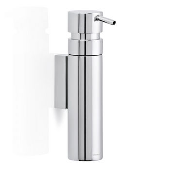 Blomus Nexio Collection Wall Mounted Soap Dispenser in Polished Stainless Steel, 1-3/5'' Diameter x 3-2/5'' D x 6-7/10'' H