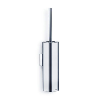 Blomus Nexio Collection Wall Mounted Tall Toilet Brush in Satin Stainless Steel, 4-11/32'' Diameter x 18-1/8'' H