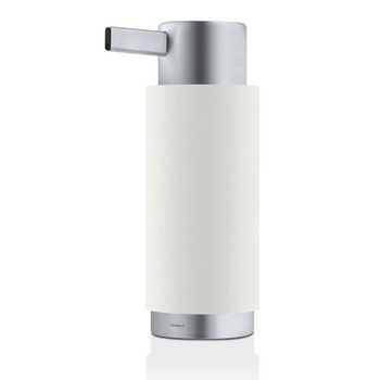 Blomus Ara Collection Soap Dispenser in White, 3-15/64'' Diameter x 2-2/5'' D x 6-5/8'' H