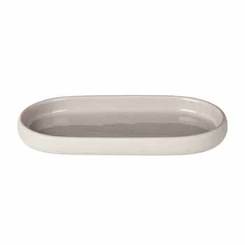 Blomus Sono Collection Oval Tray, Moonbeam, 3-7/8''W x 7-1/2''D