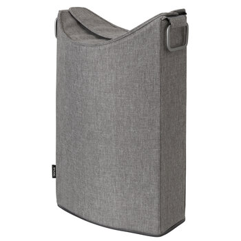 Blomus Frisco Lounge Collection Foldable Laundry Bin with Handles, Warm Grey, 65 liter (17.7 Gallon), Product View