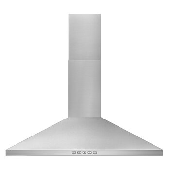 Broan BWP2 Series 36'' Convertible Wall Mount Pyramidal Chimney Range Hood, 450 Max Blower CFM, 3.0 Sones, Stainless Steel, Front View