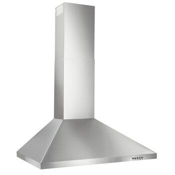Broan BW50 Series 30'' Convertible European Style Wall Mounted Chimney Range Hood, 380 Max Blower CFM, 1.5 Sones, Stainless Steel, LED Light, Product View