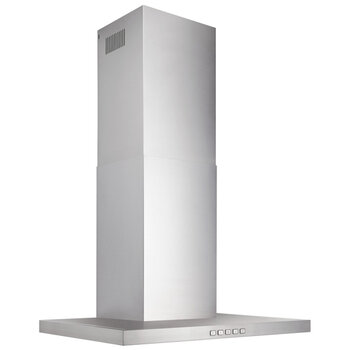 Broan BWT1SS Series 30'' Convertible Wall Mount T-Style Pyramidal Chimney Range Hood in Stainless Steel, 450 CFM, LED Lighting, Product View