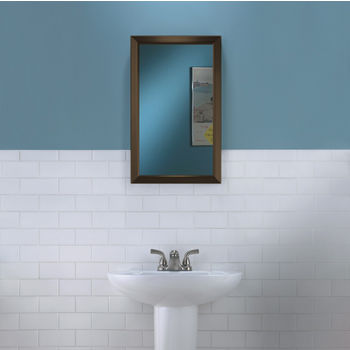 Broan Jensen by Broan Hampton Collection 15-3/4" W X 25-1/2" H Wall Mounted Classic Mirror with Oil Rubbed Bronze Frame