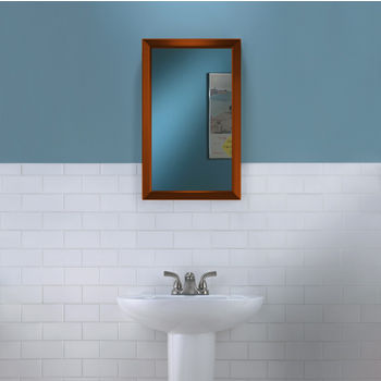 Broan Jensen by Broan Hampton Collection 15-3/4" W X 25-1/2" H Wall Mounted Classic Mirror with Copper Frame