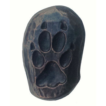 Buck Snort Wildlife Collection 7/8'' Wide Single Wolf Track Right Face Cabinet Knob in Antique Brass, Available in Multiple Finishes