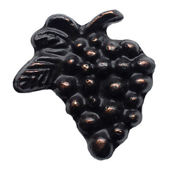 Buck Snort Whimsical Collection 1-3/4'' Wide Grape Cluster Cabinet Knob in Antique Brass, Available in Multiple Finishes