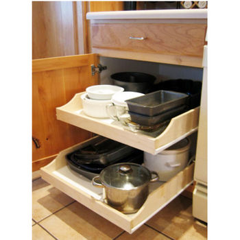 DIY Wood Pull Out Tray Drawer Box Kitchen Cabinet Organizer, Cabinet Slide  Out Shelve, Wooden Pull-out Shelf, Include Side Mount Sliders 