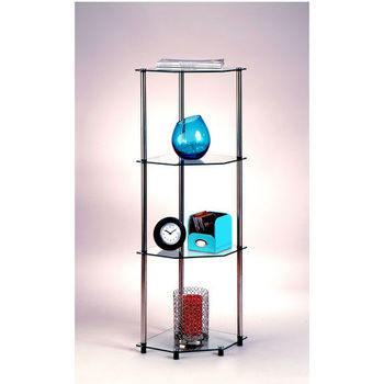 Classic Glass Series Four-Tier Corner Shelf