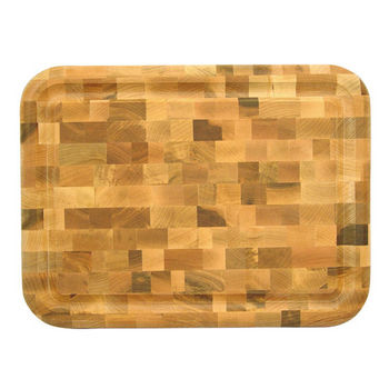 Reversible end Grain chopping block with Gravy Groove