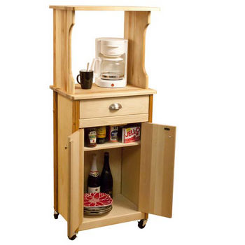 Hutch Top Cart with Enclosed Storage