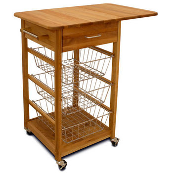 Catskill Basket Cart with Drop Leaf - CA-KI11371