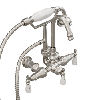 Cambridge Plumbing Telephone Gooseneck Faucet & Hand Shower, Brushed Nickel
