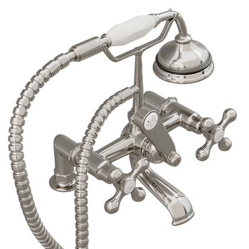Cambridge Plumbing Telephone Faucet, Hand Shower, 2'' Risers, Brushed Nickel