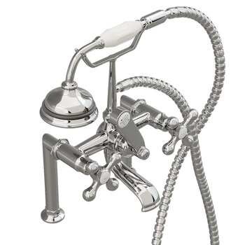 Cambridge Plumbing Telephone Faucet, Hand Shower, 6'' Risers, Polished Chrome