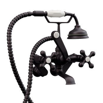 Details about   Oil Rubbed Bronze Clawfoot Bathtub Faucet Telephone Style Handheld Shower Ztf512 