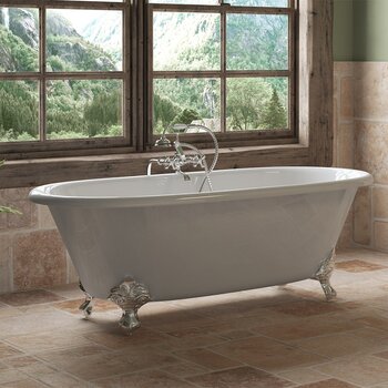 Cambridge Plumbing 67'' Tub w/ Polished Chrome Telephone Faucet & Hand Shower Plumbing Package