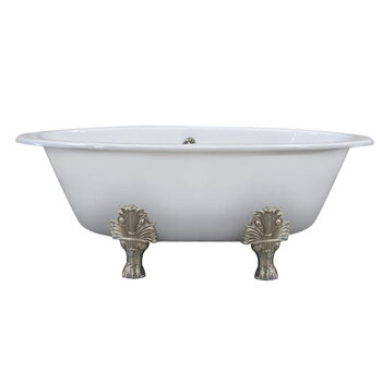 66 Cast Iron Double Ended Clawfoot Bathtub Without Faucet Holes