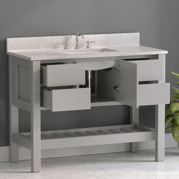 Gray Bathroom Vanity - Olympus Composite Countertop