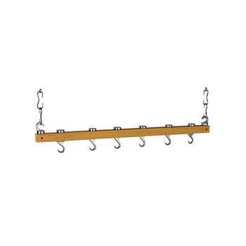 Dual Track Ceiling Mounted 36 Kitchen Pot Rack In Natural