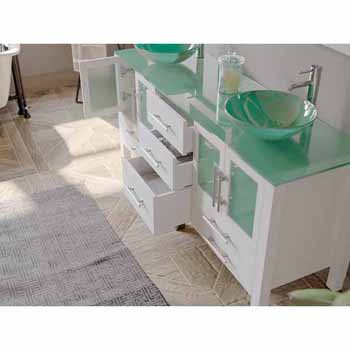 Solid Wood 63 Or 71 Double Vanity Set In Multiple Finishes With