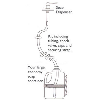 Transparent Inserts Soap Dispenser with Conversion Kit