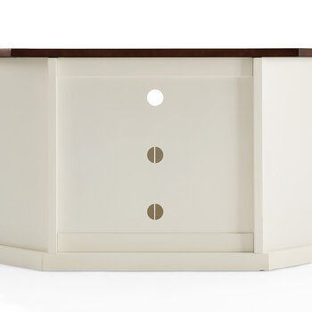 Crosley Furniture 60'' Corner Tv Stand In White, 59-3/4'' W x 23-1/2'' D x 26-3/8'' H