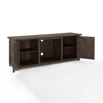 Crosley Furniture  Camden 58'' Low Profile Tv Stand In Dark Walnut, 58'' W x 15-3/4'' D x 22'' H