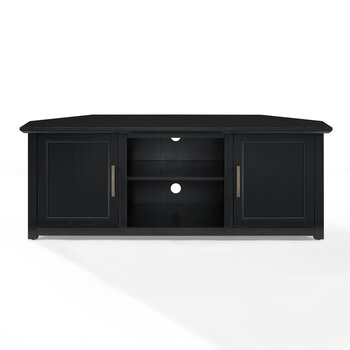 Crosley Furniture  Camden 58'' Corner Tv Stand In Black, 58'' W x 20'' D x 22'' H