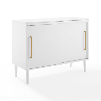 Crosley Furniture Everett Media Console In White, 44'' W x 18'' D x 34-1/4'' H