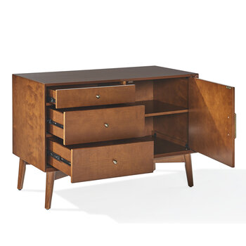 Crosley Furniture Landon Media Console In Mahogany, 40'' W x 19'' D x 27-1/4'' H