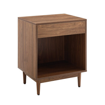 Crosley Furniture  Liam Record Storage End Table In Walnut, 20'' W x 15-3/4'' D x 25-1/2'' H