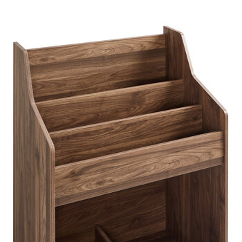 Crosley Furniture  Liam Record Storage Stand In Walnut, 28'' W x 18-1/2'' D x 45-1/4'' H