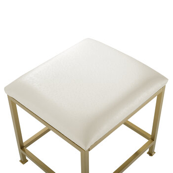 Crosley Furniture  Aimee Vanity Stool In Soft Gold, 18'' W x 17'' D x 18-3/4'' H