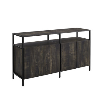 Crosley Furniture  Jacobsen 54'' Media Stand In Brown Ash, 54'' W x 15-1/4'' D x 30-3/8'' H