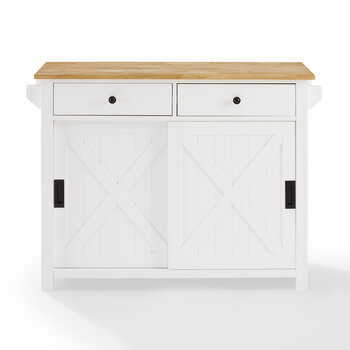 Crosley Furniture  Laurel Kitchen Island/Cart In White, 42'' W x 18'' D x 32-5/8'' H