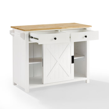 Crosley Furniture  Laurel Kitchen Island/Cart In White, 42'' W x 18'' D x 32-5/8'' H