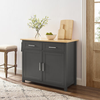 Crosley Furniture  Tristan Kitchen Island/Cart In Gray, 40'' W x 18'' D x 36'' H