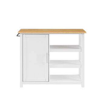Crosley Furniture  Tristan Open Kitchen Island/Cart In White, 40'' W x 18'' D x 36'' H
