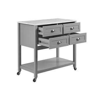 Crosley Furniture  Connell Kitchen Island/Cart In Gray, 36'' W x 20'' D x 36-1/4'' H