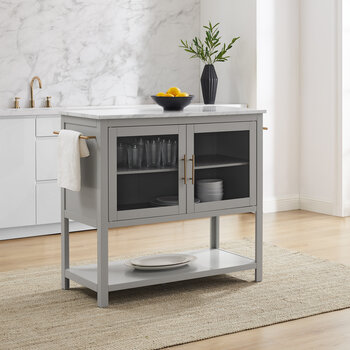 Crosley Furniture  Katrina Kitchen Island In Gray, 40'' W x 18'' D x 36-1/2'' H