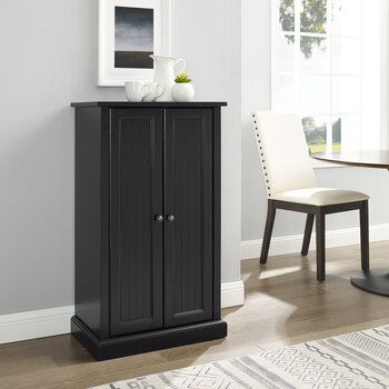 Crosley Furniture  Seaside Accent Cabinet In Distressed Black, 23-1/2'' W x 14'' D x 41-1/4'' H