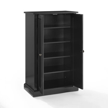 Crosley Furniture  Seaside Accent Cabinet In Distressed Black, 23-1/2'' W x 14'' D x 41-1/4'' H