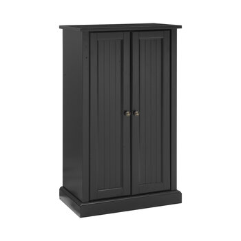 Crosley Furniture  Seaside Accent Cabinet In Distressed Black, 23-1/2'' W x 14'' D x 41-1/4'' H