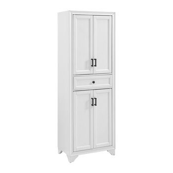Crosley Furniture  Tara Pantry In Distressed White, 23-3/4'' W x 15'' D x 67-3/4'' H