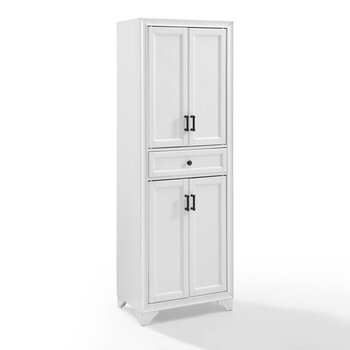 Crosley Furniture  Tara Pantry In Distressed White, 23-3/4'' W x 15'' D x 67-3/4'' H